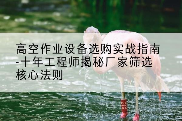 通道剪叉式升降机厂家-高空作业设备选购实战指南-十年工程师揭秘厂家筛选核心法则