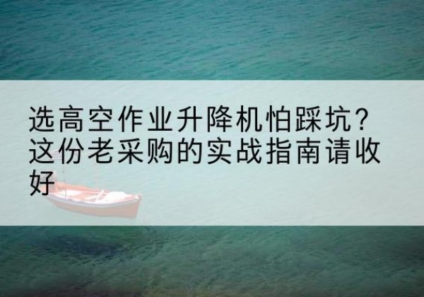 通道高空作业升降机厂家推荐-选高空作业升降机怕踩坑？这份老采购的实战指南请收好